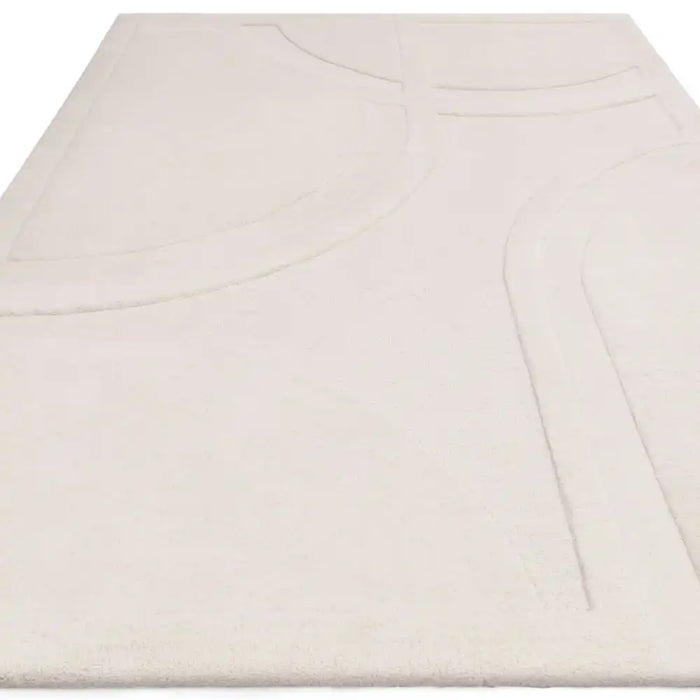Asiatic olsen movement Ivory Living Room Wool Rug.
