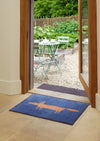 Turtle Mat scion mr fox navy Blue, Orange, Navy Kitchen  Washable Rug.