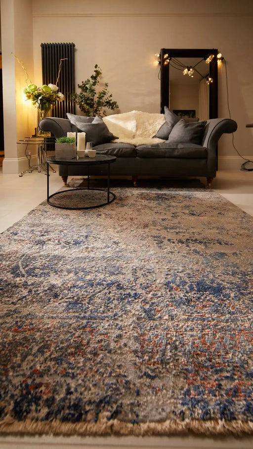 Origins arabesque origins multi Grey, Multicoloured Living Room  Rug.