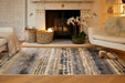 Origins batik multi Blue, Multicoloured Living Room  Rug.