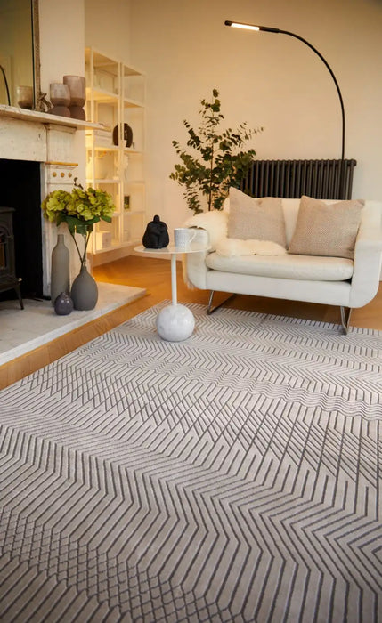 Origins mamara multi Grey, Multicoloured Living Room Geometric Rug.