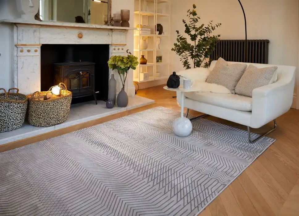 Origins mamara multi Grey, Multicoloured Living Room Geometric Rug.
