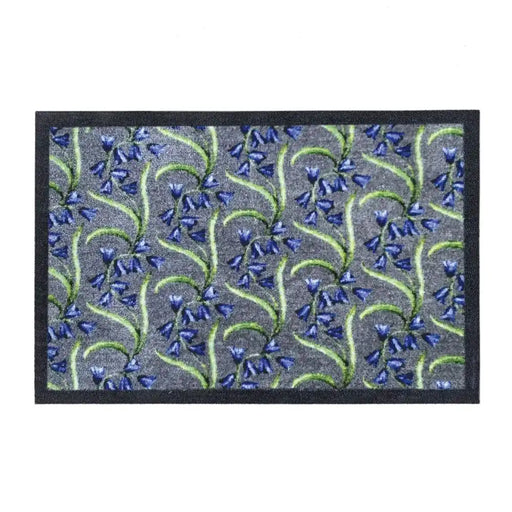 My Mats nylon indoor my bluebells Blue, Green Kitchen  Washable Rug.