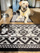 My Mats nylon indoor my tribal Black, Ivory Kitchen  Washable Rug.
