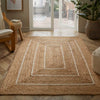 Esselle prestbury natural border Beige Living Room Natural Fibre Rug.