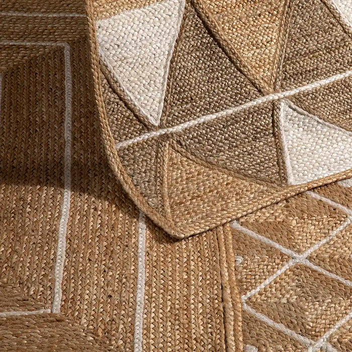 Esselle prestbury natural border Beige Living Room Natural Fibre Rug.