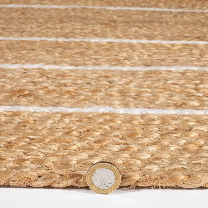 Esselle prestbury natural border Beige Living Room Natural Fibre Rug.