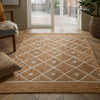 Esselle prestbury natural diamond Beige, Ivory Living Room Natural Fibre Rug.