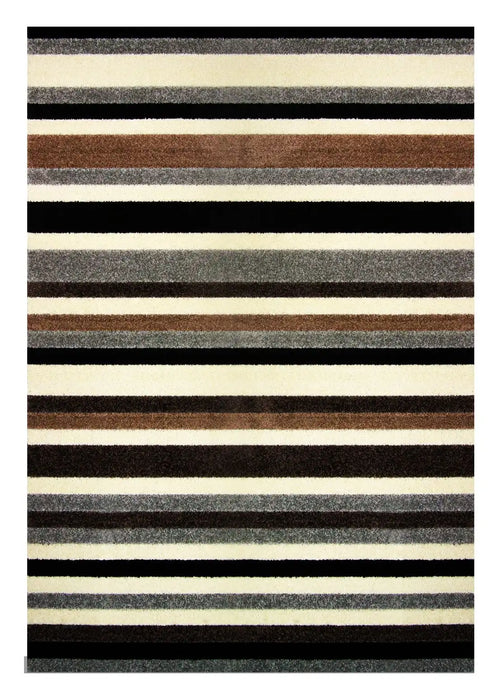 Likewise Matting linea natural Brown, Multicoloured Living Room Striped Rug.