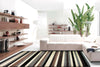 Likewise Matting linea natural Brown, Multicoloured Living Room Striped Rug.