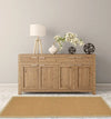 Likewise Matting herringbone coir natural Beige Living Room  Rug.