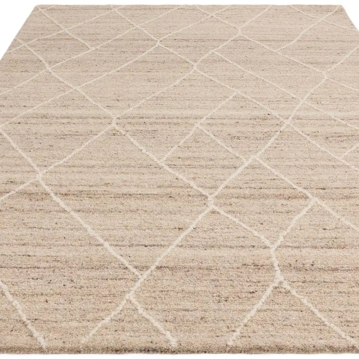 Asiatic noah natural Beige Living Room Wool Rug.