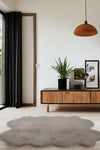 Homemaker luxury faux fur natural Beige Living Room Shaggy Rug.