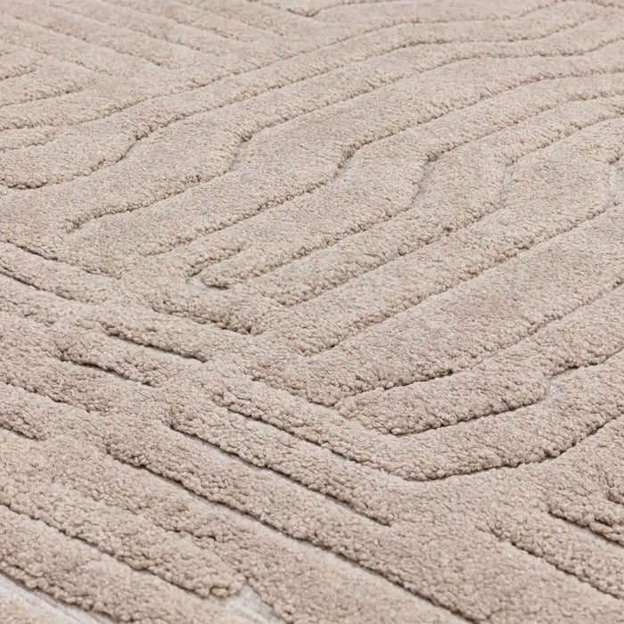 Asiatic valley natural route Beige Living Room Geometric Rug.