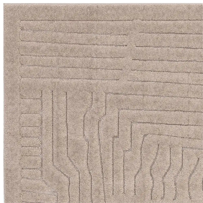 Asiatic valley natural route Beige Living Room Geometric Rug.