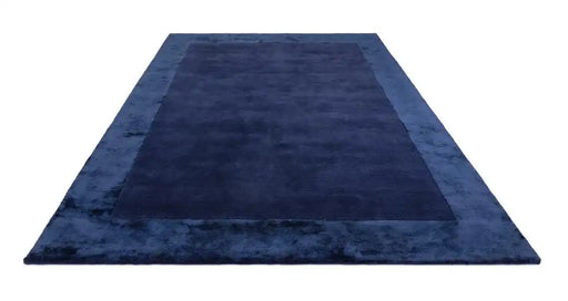 Asiatic ascot navy Blue, Navy Living Room Wool Rug.