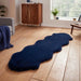 Think Rugs super teddy sheepskin navy Blue, Navy Living Room Shaggy Rug.