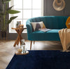 Esselle sophia shaggy navy Blue, Navy Living Room Shaggy Rug.