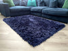 HMC mayfair hmc navy Blue, Navy Living Room Shaggy Rug.