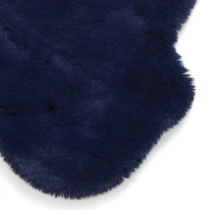 Think Rugs super teddy sheepskin navy Blue, Navy Living Room Shaggy Rug.