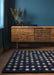 Asiatic dotty navy Blue, Navy Living Room Wool Rug.