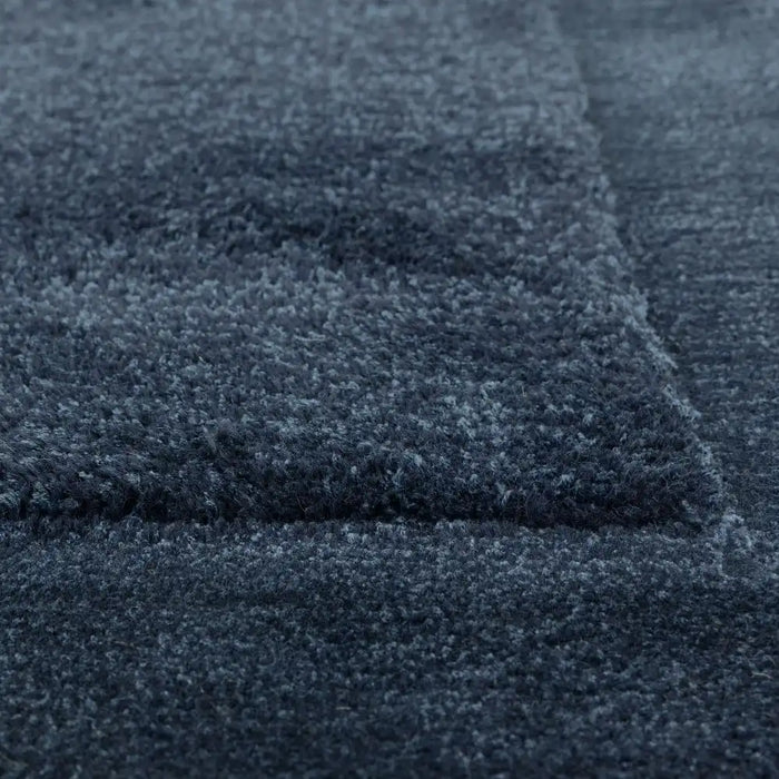Asiatic rise navy Blue, Navy Living Room Wool Rug.