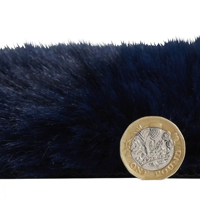 Think Rugs super teddy sheepskin navy Blue, Navy Living Room Shaggy Rug.