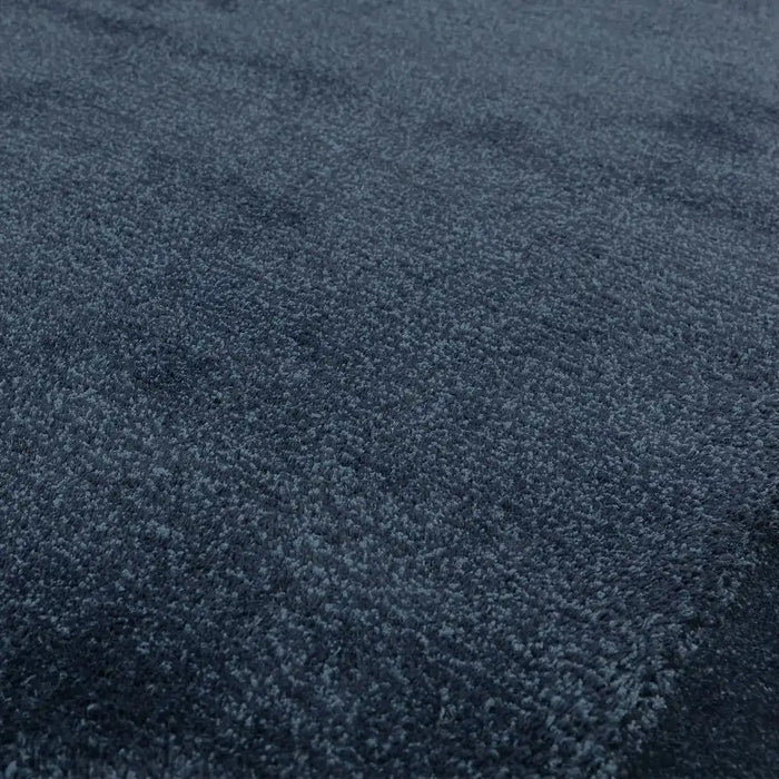 Asiatic rise navy Blue, Navy Living Room Wool Rug.