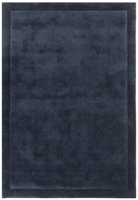 Asiatic rise navy Blue, Navy Living Room Wool Rug.