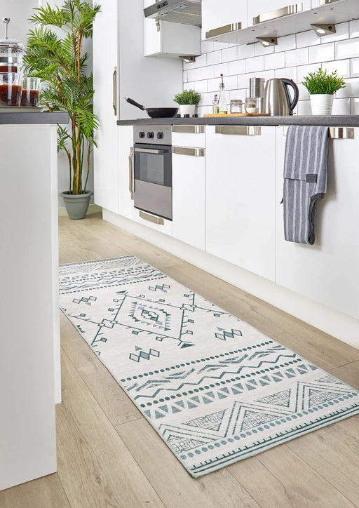 Origins washable soho nomad grey Grey, Black, Ivory Living Room Geometric Rug.