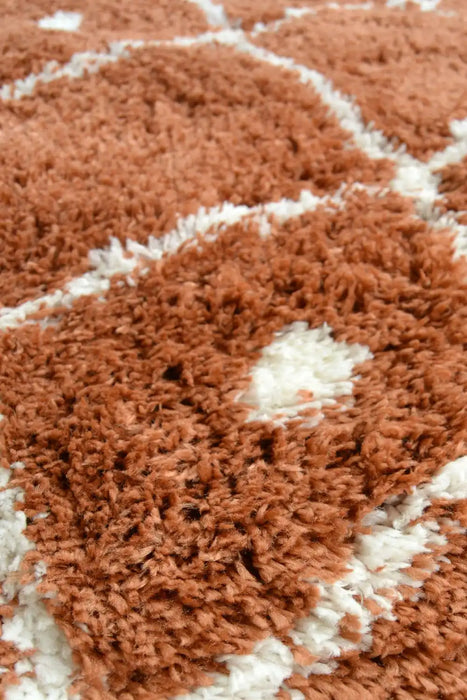 Homemaker snug melrose nomadic terra Orange Living Room Geometric Rug.