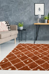 Homemaker snug melrose nomadic terra Orange Living Room Geometric Rug.