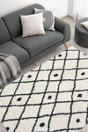 Homemaker snug melrose nomadic white Black, Ivory Living Room Geometric Rug.