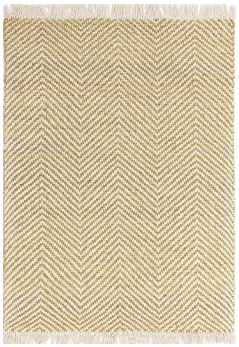 Asiatic vigo ochre Yellow Living Room Wool Rug.