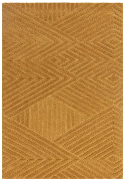 Asiatic hague ochre Yellow Living Room Wool Rug.