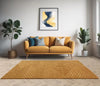 Asiatic hague ochre Yellow Living Room Wool Rug.