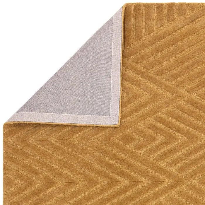 Asiatic hague ochre Yellow Living Room Wool Rug.