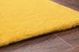 HMC luxe faux fur ochre Yellow Living Room  Rug.