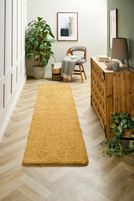 My Mats buddy ochre Yellow Living Room Shaggy Rug.