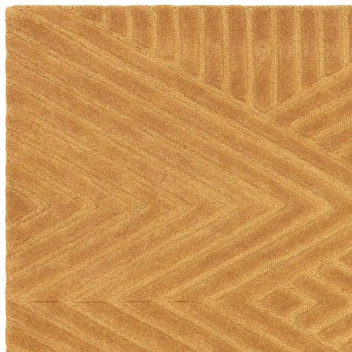 Asiatic hague ochre Yellow Living Room Wool Rug.
