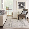 Nourison ocean ocp03 cream charcoal Grey, Ivory Living Room Wool Rug.