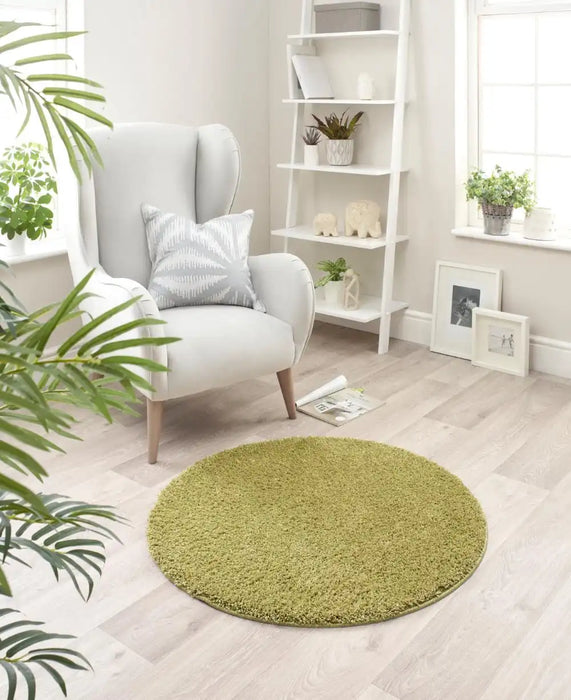 My Mats buddy olive green Green Living Room Shaggy Rug.