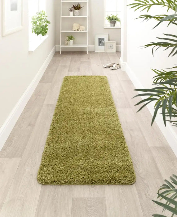 My Mats buddy olive green Green Living Room Shaggy Rug.