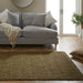 Esselle whitefield boucle olive Green Living Room Natural Fibre Rug.