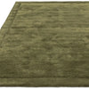 Asiatic rise olive Green Living Room Wool Rug.