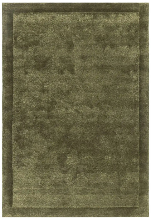 Asiatic rise olive Green Living Room Wool Rug.