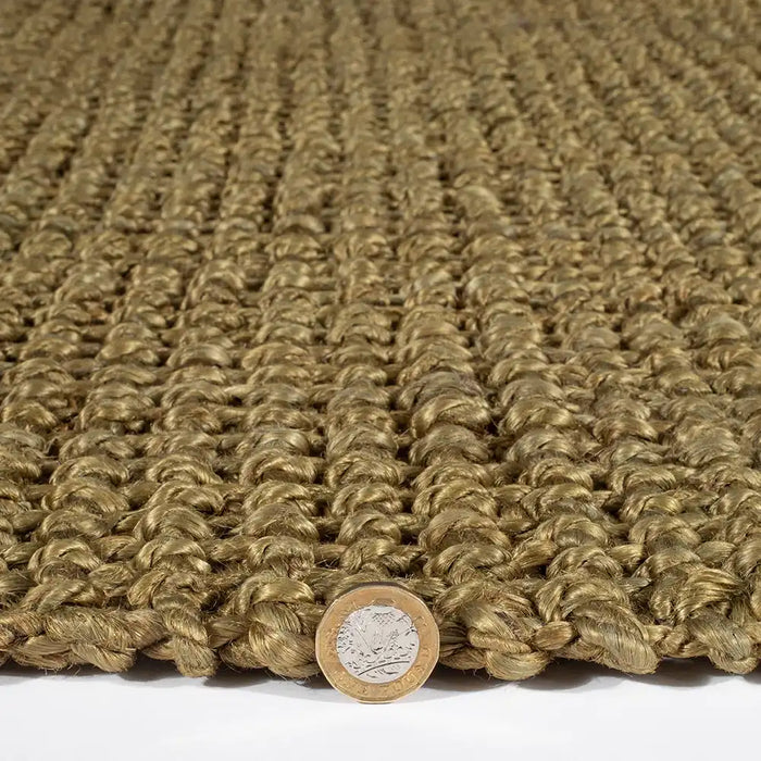 Esselle whitefield boucle olive Green Living Room Natural Fibre Rug.