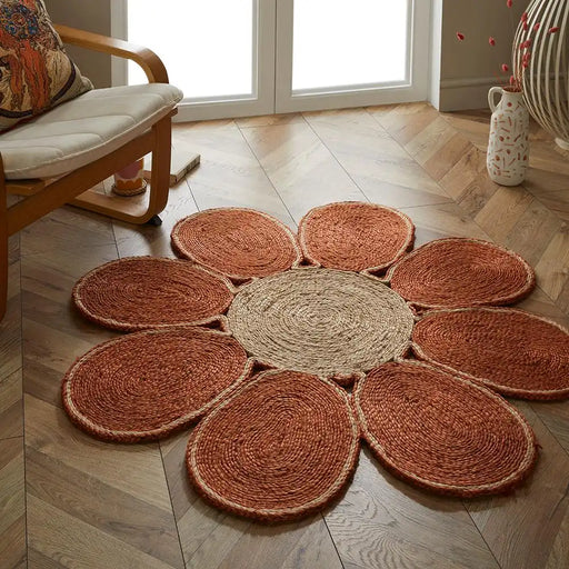 Esselle spinningfields orange Orange Living Room Natural Fibre Rug.