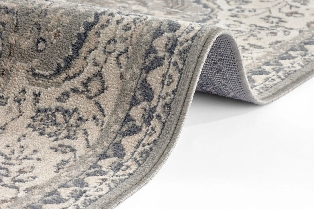 Hanse Home terrain orken grey cream Grey, Cream Living Room Moroccan Rug.