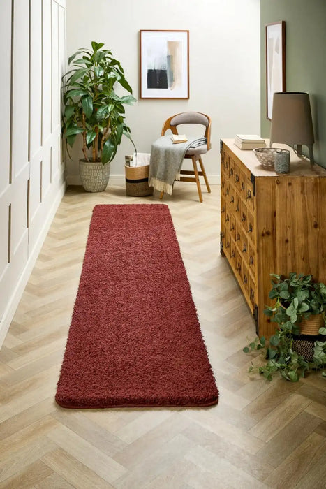 My Mats buddy ox red Red Living Room Shaggy Rug.